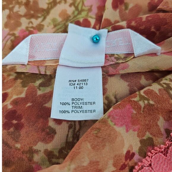 VICTORIA'S SECRET FLORAL CAMISOLE SLIP DRESS – SIZE XS – LACE TRIM – VINTAGE - Picture 4 of 13